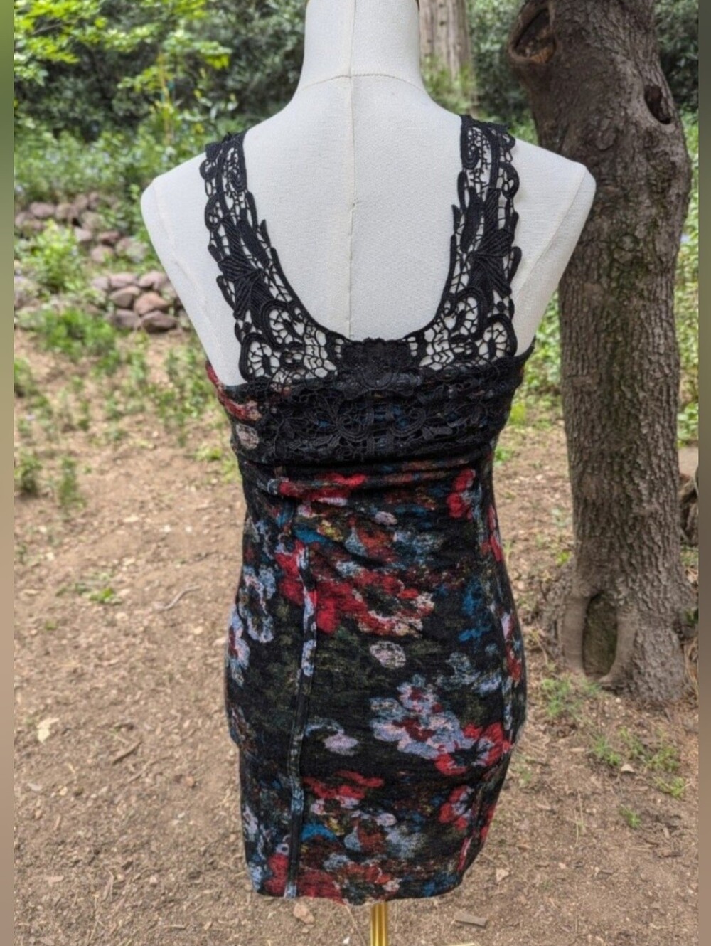 Free People Small Black Lace Mini Dress - Picture 3 of 5